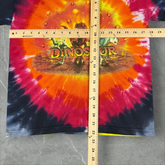 VTG Disney World Animal Kingdom Dinosaur Ride Tie Dye T-Shirt - Youth M - Picture 6 of 7